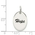 thumbnail image 2 of 925 Sterling Silver Polished Enamel Hope (13x18mm) Pendant / Charm, 2 of 2