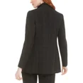 thumbnail image 2 of Bar III Women's Faux Double Breasted Windowpane Print Jacket Black Size 2, 2 of 3