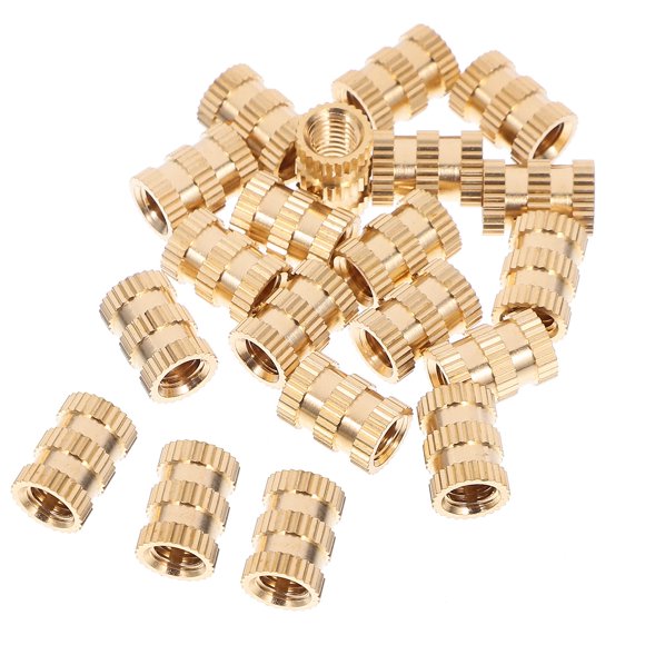Luxshiny 20Pcs Copper Heat Set Insert Nuts with Female Thread for Plastic Injection Molding Applications