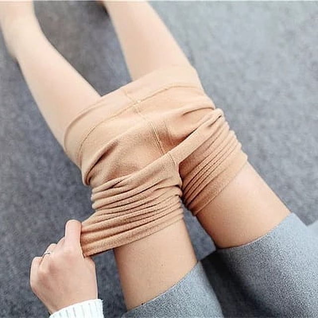 Pantalones cepillados de una sola capa, otoño e invierno, leggings de 100 g, más pantimedias de terciopelo, ropa exterior para mujer, pantalones con banda de rodadura