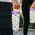 thumbnail image 5 of 30oz Mardi Gras Tumbler with Handle, Lid & Straw - Insulated Travel Mug, Reusable Water Bottle - Fat Tuesday Party Decor, Gift for Women, 5 of 6