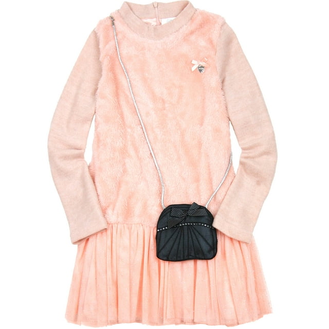 Le Chic Girl's Knit Dress with Purse, Sizes 3-14 - 4/104