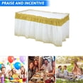 thumbnail image 6 of HongHeng Plastic Table Skirts and Polka Dot Tablecloths Confetti Table Cover 167 x 28 Inch Disposable Table Skirts for Wedding Birthday Party Decoration Supplies, 6 of 6