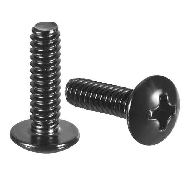 Uxcell 8-32 Vis à Tête Plate Phillips 1/2 Pouce, Lot de 100 en Acier Inoxydable 304, Vis de Machine à Tête de Fermeté, Noir