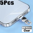 thumbnail image 1 of Universal Phone Lanyard Tether Tab 360 Degree Rotatable Soft TPU Mobile Phone Gaskets Replacement Phone Case Patrs Hanging Clips 5PCS Clear, 1 of 6