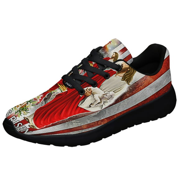 EaStr Day Jesus He Is Risen Shoes Sneakers Black Size 3.5