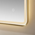 thumbnail image 4 of Vinnova Piceno 36" Rectangle LED Wall Mount Bathroom Vanity Mirror in Gold Frame, 4 of 10