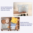 thumbnail image 5 of Floral Makeup Bag Zipper Flower Cosmetic Pouch Aesthetic Women Cosmetic Bags Coin Purse Blue, 5 of 7