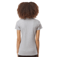 thumbnail image 4 of Tultex Fine Jersey Classic Fit T-Shirt, Women's Short Sleeve Ribbed Crewneck Heather Grey Tee, L, 4 of 4