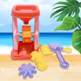 thumbnail image 1 of Trayknick Kid Water Sand Play Toy Sand Box Toys,5PCS Summer Outdoor Beach Hourglass Shovel Rake Mold Set, 1 of 5