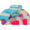 thumbnail image 7 of ToBeInStyle Women's Pack of 6 Soft Plush Warm Fuzzy Winter Socks - Bright Striped Non Slip, 7 of 7