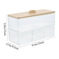 thumbnail image 2 of unbranded 1 Set Desktop Cotton Swabs Storage Case Compartments Cotton Swabs Dispenser Cosmetics Container, 2 of 8