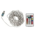 thumbnail image 1 of Cortina de luces LED con mando a distancia, 100 cuentas, 16 colores, decorativa para dormitorio de boda, 1 of 10