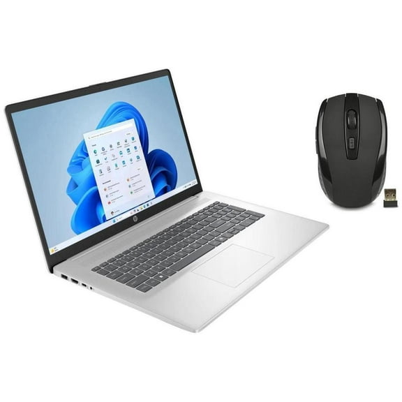 HP 17.3" HD Touchscreen Laptop |AMD Ryzen 5 7430U(Beat i5-1235U)| AMD Radeon graphics |Camera |Bluetooth|Silver| 16GB RAM | 2TB SSD |Windows 11 Home |Bundle with Wireless Mouse
