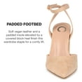 thumbnail image 6 of Journee Collection Womens Tyyra Buckle High Block Heel Pointed Toe Pumps, 6 of 7