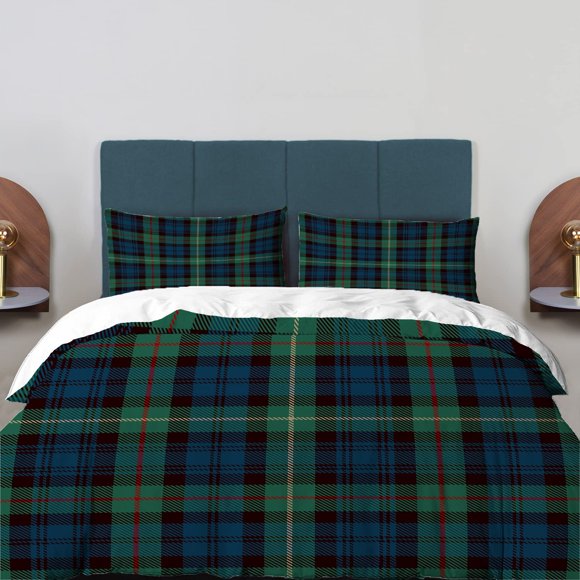 Juego de fundas de edredón BaoNews Buffalo Plaid Tartan, tamaño doble, 3 unidades