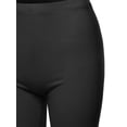 thumbnail image 4 of A2Y Women's Basic Solid Premium Cotton Mid Thigh High Rise Biker Bermuda Shorts Black M, 4 of 5