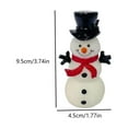 thumbnail image 3 of Christmas Snowman Night Light Ornament, Glowing Snowman Top Hat Glowing Figurine, Holiday Home Decor, Festive Gift Idea, 3 of 8