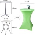 thumbnail image 4 of Nappe Ronde Cocktail Spandex Élastique Extensible Couverture de Table Décorative 24 x 43 Pouces Vert Fruit, 4 of 4