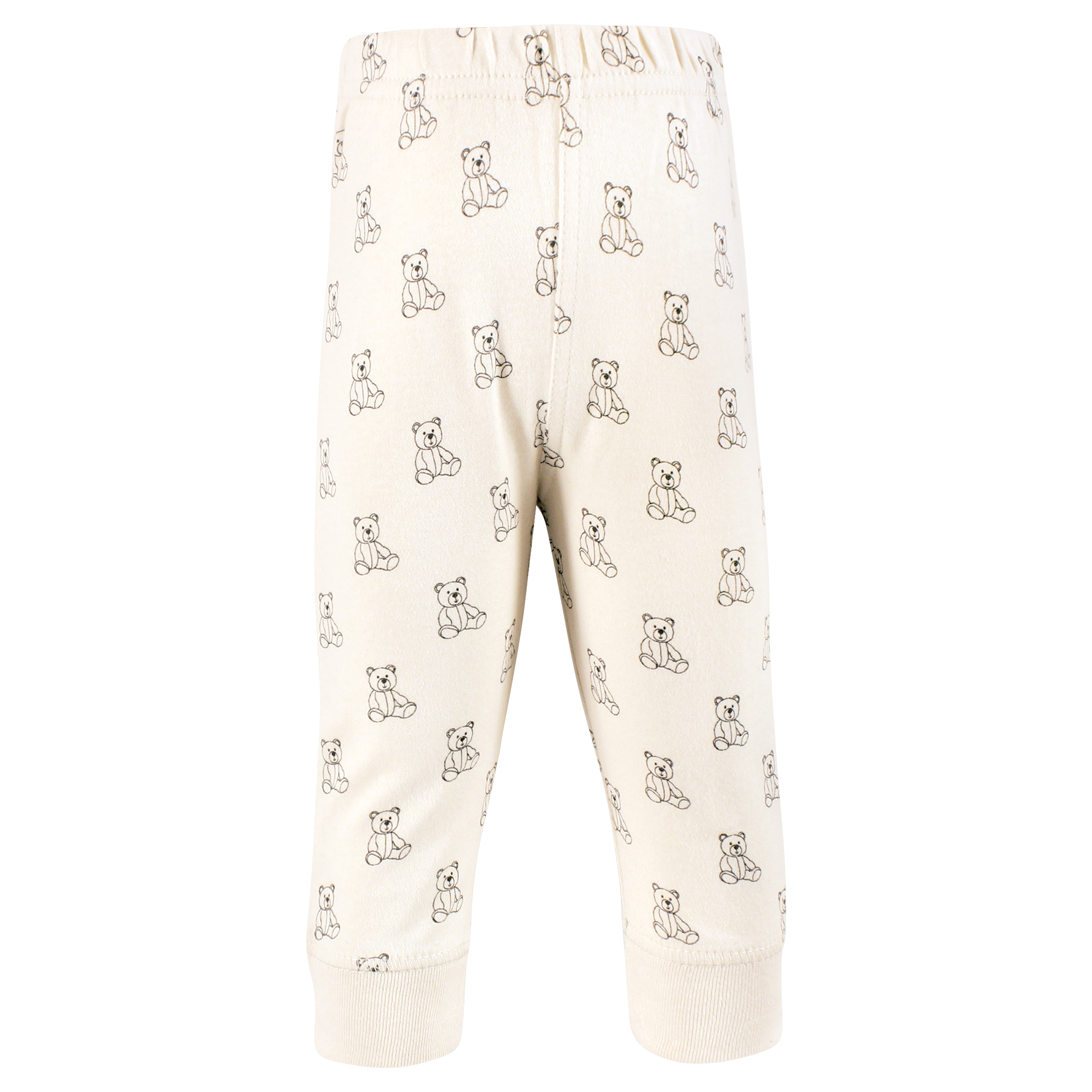 Hudson Baby Cotton Pants and Leggings, Beige Teddy Bear, 9-12 Months