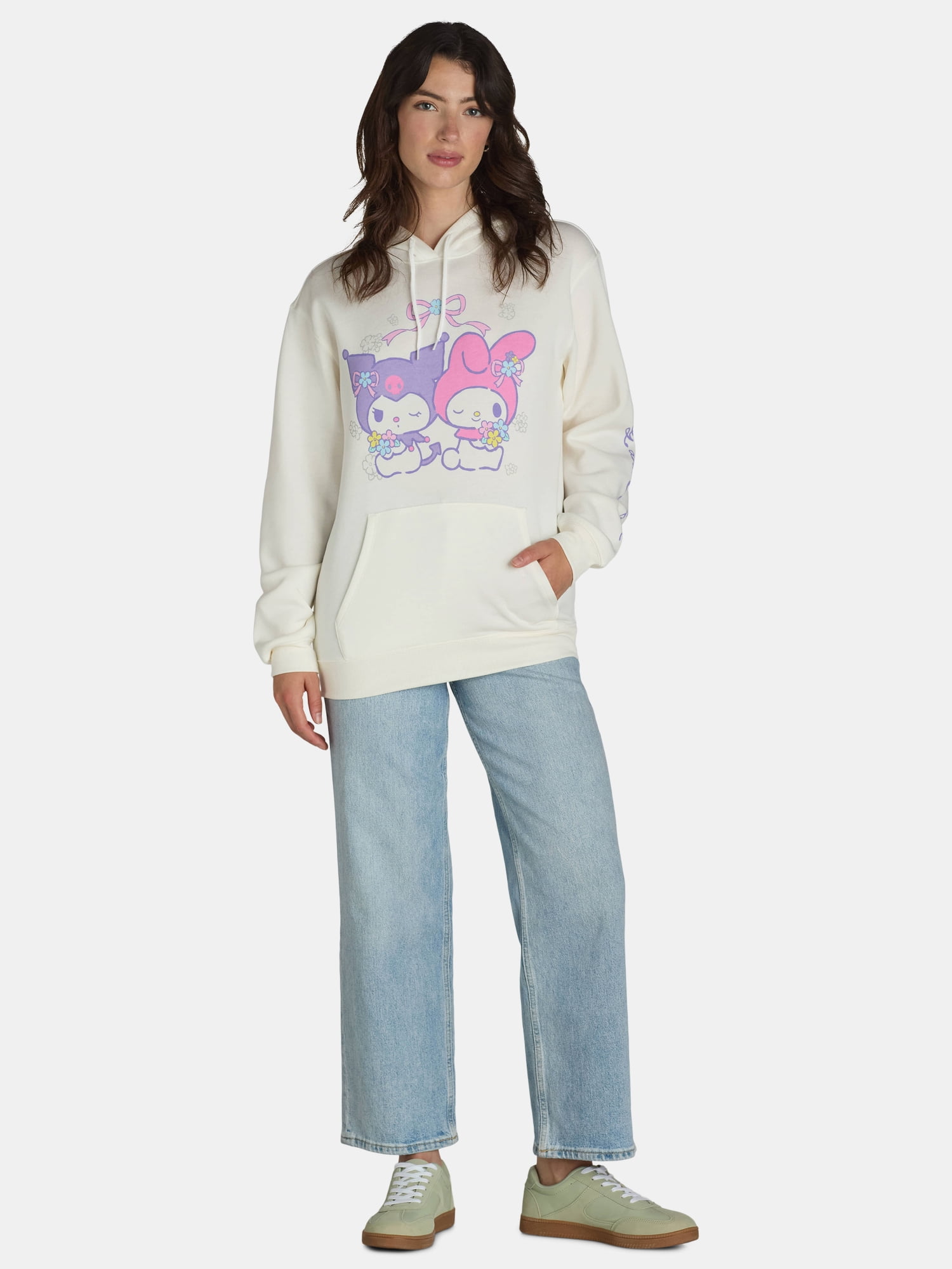 Hello Kitty Fleece Pullover Hoodie, Women's
