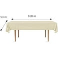 thumbnail image 2 of DecorRack 6 Pack Plastic Tablecloths, 54 x 108 inch Rectangular Disposable Table Covers for Parties, Events, Indoor Outdoor Use, Ivory (6 Count), 2 of 7