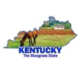 thumbnail image 2 of CafePress - Kentucky . . . The Bluegrass -  Round Wood Ornament 4", 2 of 2
