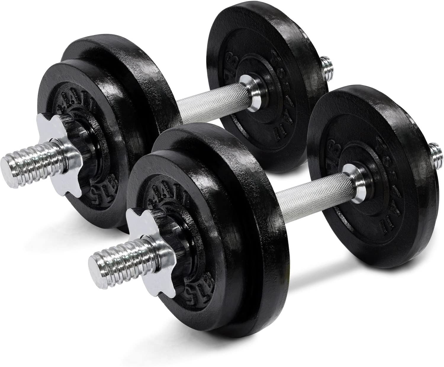 NEW CAP 40 Lb Total Adjustable Cast Iron Dumbbell Weight Set Free SHIPPING 