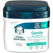 Gerber Good Start Gentle for Supplementing Non-GMO Powder Infant Formula, Stage 1, 22.2 oz. (Pack of 4)