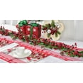 thumbnail image 3 of XEAZON Red Berry Garland Christmas Decoration, 6ft Artificial Greenery Garland with Red Berries and Green Leaves for Holiday Fireplace Stairs Table Christmas Wedding Holiday Decorations, 3 of 8