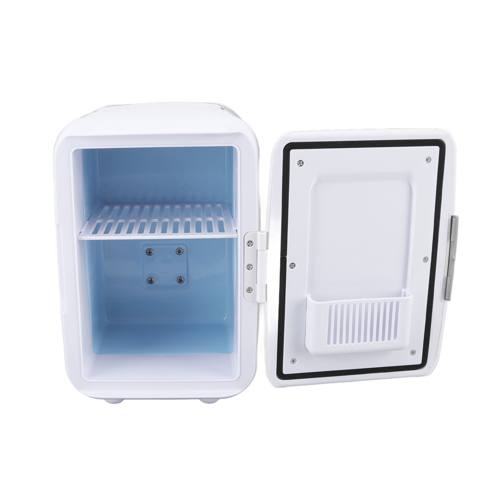 Car Mini Fridge 4 Litre, Compact Mini Fridge with a Separator, Super Quiet And Portable Mini Fridge Great for Bedroom, Office, Car, Dorm (White)