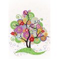 thumbnail image 1 of Cuadros Decorativos Kit de pintura de diamante de forma especial de pieza de bricolaje 5D árbol colorido Likrtyny embutido en tela, 1 of 9