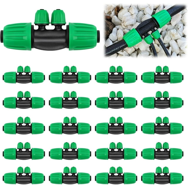 Locked Barbed Tee Connectors /\uD to /\uD Drip Irrigation Fittings Kit /mm to /mm Tube Lock Female Connector Way Barbed Lock Irrigation Parts for Watering System