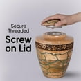 thumbnail image 4 of Wooden Cremation Urns for Human Ashes Adult Male 200 Cubic Inches - Urn for Ashes for Women & Men - Green Urn for Ashes Adult Male - Decorative Urn - Burial and Funeral Urns, 4 of 6