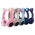 thumbnail image 2 of Cat Ear Head With Bluetooth 5.0 Headphones Glow Folding Card Music Headphones Super Long Battery Life nicomimi, 2 of 6