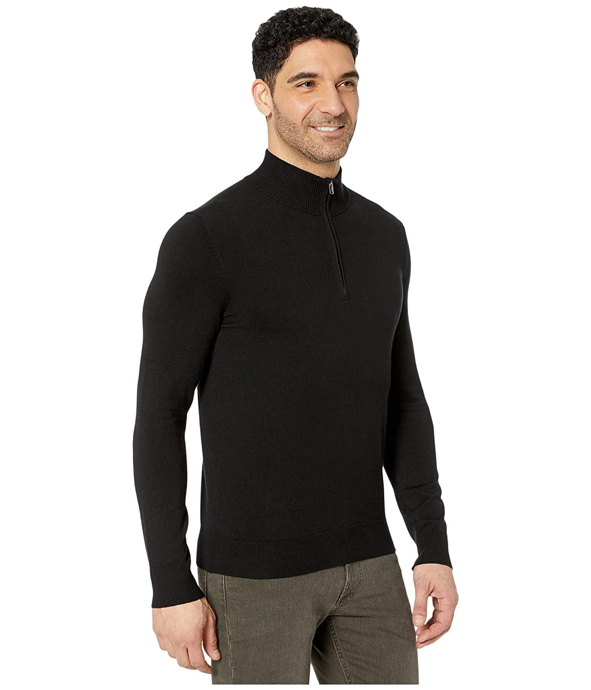 Calvin Klein Mens 1/4 Zip Mock Turtleneck Sweater 