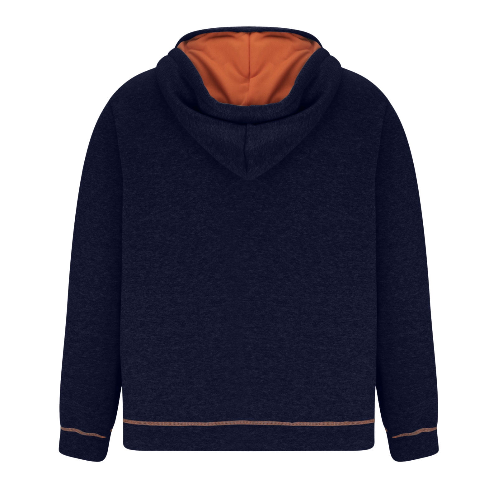 Sweat à Capuche Homme Avec Fermeture Éclair 1/4 Et Poche Kangourou - Polaire, Manches Longues, Cordon De Serrage