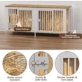 thumbnail image 7 of POAO Dog Crate Furniture for 2 Dogs, Heavy Duty Double Dog Crates for Large Dogs, Dog Kennel Furniture Indoor as TV Stand, Large Size 78.74" L(35-60 Pounds), White, 7 of 7