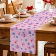 thumbnail image 5 of Table Runner - 120 Inch Long, Spring Floral Kitchen Dining Table Runner Dresser Scarves, Summer Botanical Purple Pink Flower Farmhouse Decor for Coffee Tables Wedding Party Banquet, 5 of 8