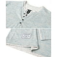 thumbnail image 4 of ZIMEGO Men’s Long Sleeve Layered V-Neck Cuff Hemline Fashion Casual Athletic Henley Shirts Tee, 4 of 6
