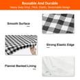 thumbnail image 4 of KENOBE 8ft Picnic Table and Bench Fitted Cover, 96"x30" Flannel Backing Elastic Edge Waterproof Wipeable Vinyl Cover Tablecloth, Black, 4 of 8