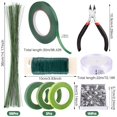 thumbnail image 2 of Floral Arrangement Kit, Floral Tape and Floral Wire with Cutter,Green Floral Tape 22 Guage Floral Stem Wire 26 Gauge Green Floral Wire for Bouquet Stem Wrap Florist, Wreath Making Supplies, 2 of 10