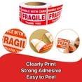 thumbnail image 3 of Pokanic Fragile Adhesive Labels, 2x3 Inch, 500 Stickers, Red, Handle with Care, Permanent for Shipping, 3 of 7