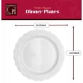 thumbnail image 5 of Posh Setting Elegant Collection White Plastic Disposable Dinnerware Set, Wedding Plastic Dishes For 20 Guests (20 10.25'' Dinner Plates and 20 7.25'' Salad Plates), Fancy Disposable Dinnerware, 5 of 6
