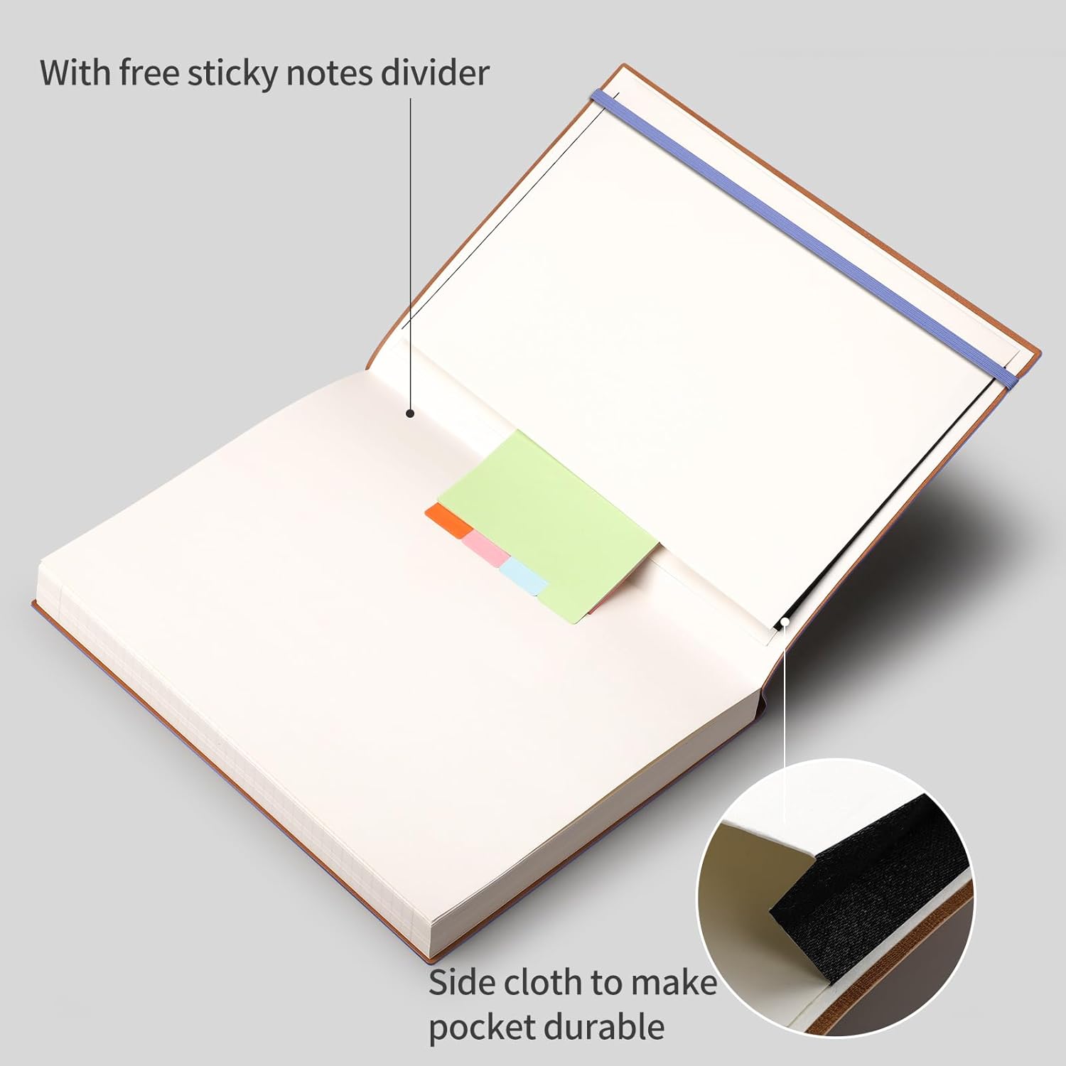 Lined Journal Notebook - 320 Numbered Pages Leather Journal for Women, 100gsm Thick College Ruled Paper, Large B5 Softcover Journal for Writing Work School, 7.6'' X 10''-Purple