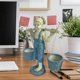thumbnail image 2 of Flores para felicitaciones, estatua de jardín de niña, 2 estatuas de jardín en piedra de tono, estatuas de jardín de resina, accesorios de decoración de interiores, 2 of 5