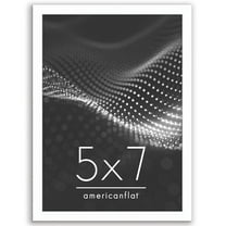 Americanflat 5" x 7" Picture Frame - Modern Design, Shatter-Resistant Glass, PVC Frame - White