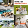 thumbnail image 3 of Grey Palm Tree Outdoor Rug for Patio/Deck/Porch, Non-Slip Large Area Rug 6 x 9 Ft, Tropical Summer Coastal Vintage Gray Indoor Outdoor Rugs Washable Area Rugs, Reversible Camping Rug Carpet Runner, 3 of 8