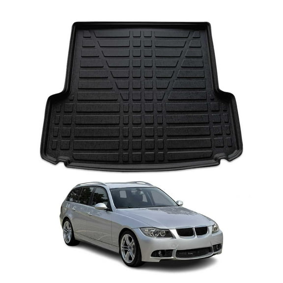 OMAC Cargo Mats Liner for BMW 3 Series E91 Wagon 2006-2011 Black All-Weather TPE