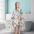 thumbnail image 6 of Butterfly Colorful Insect Pattern Hooded Bath Towel，60"x35" for Ages 3 To 12 Kids, Quick Dry Lightweight Soft Microfiber Hood Beach Towel Cover Up for Kids, 6 of 7